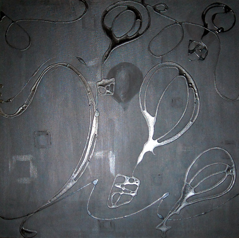 Black Black Balloon - 24" x 24" - $200