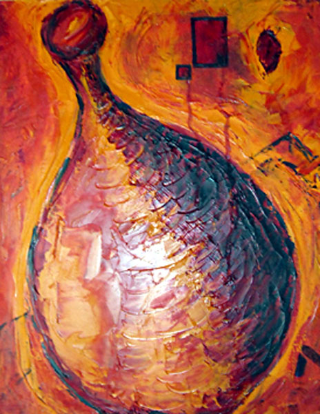 Fire Bottle - 16" x 20" - $100
