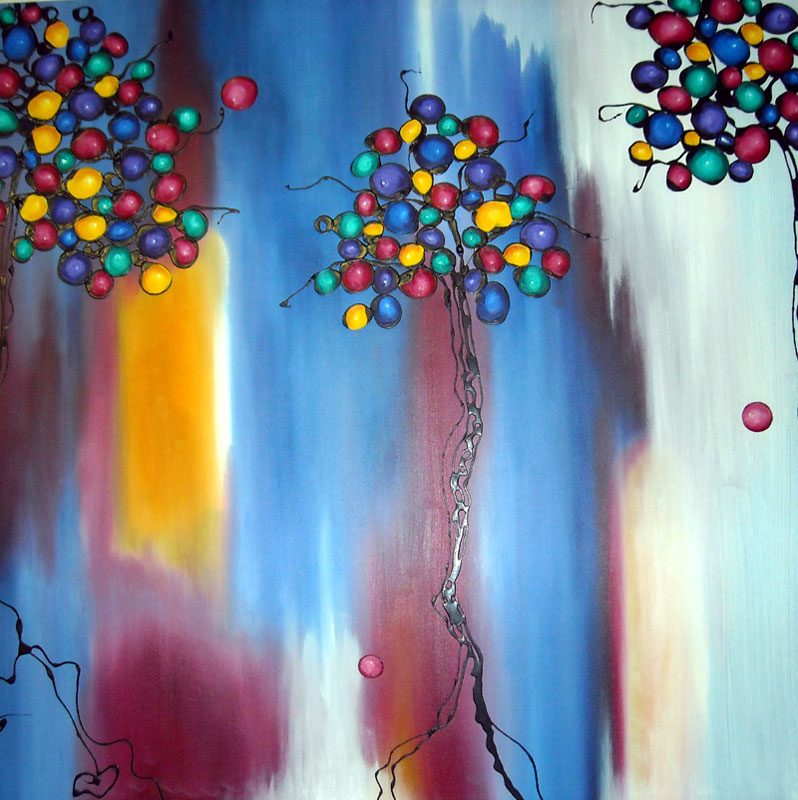 Fruit Tree 62 - 30" x 30" - $350