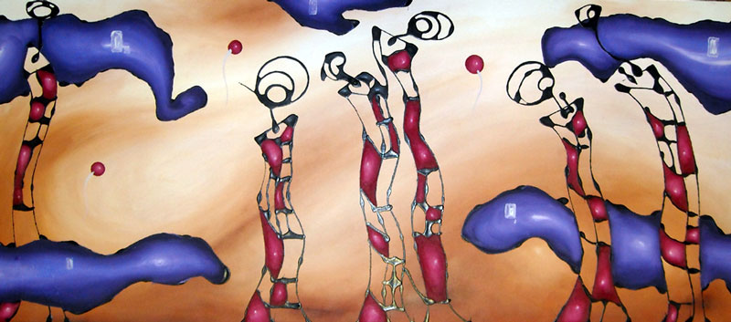 Red Balloon 4 - 12" x 30" - $200