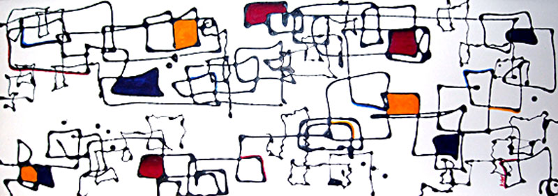 White Squares - 16" x 40" - Not for sale